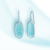Blue Prism Dangle Earrings