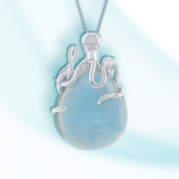 Deep Sea Guardian Larimar Octopus Necklace