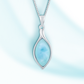 Ocean Teardrop Larimar Necklace