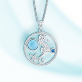 Aquatic Grace Seahorse Necklace