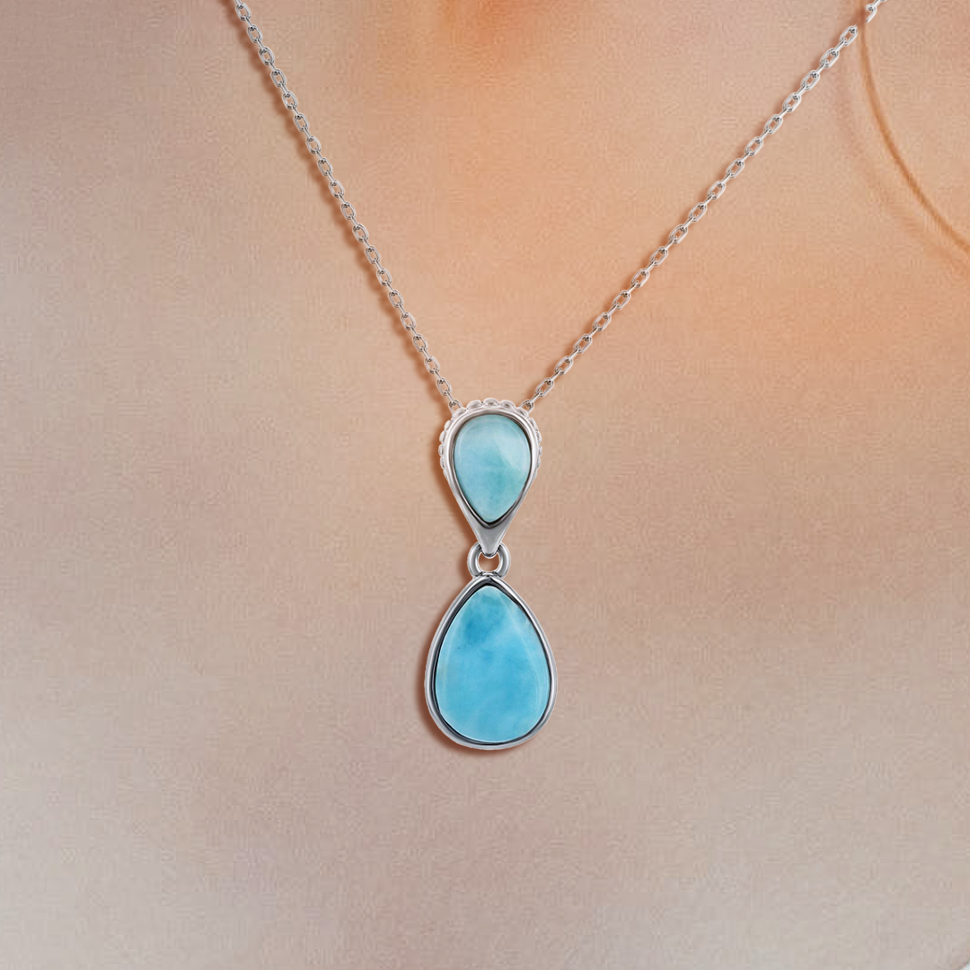 Ocean's Harmony Larimar Pendant