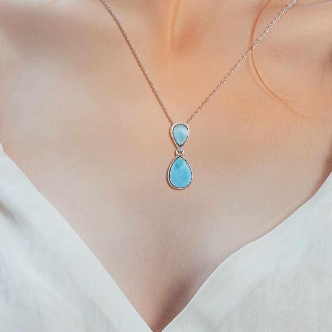 Ocean's Harmony Larimar Pendant