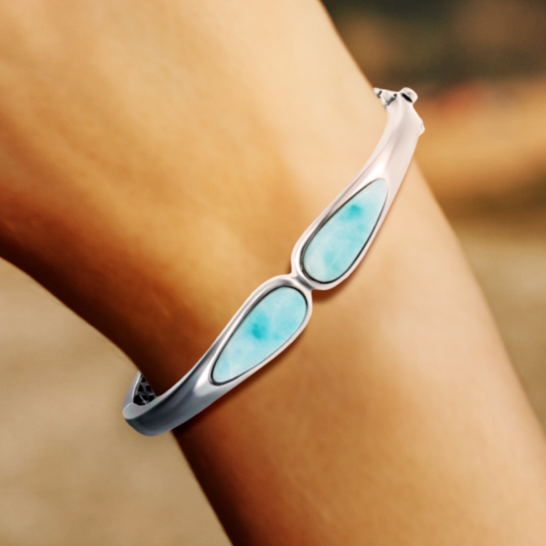 Tropical Tides Larimar Bangle