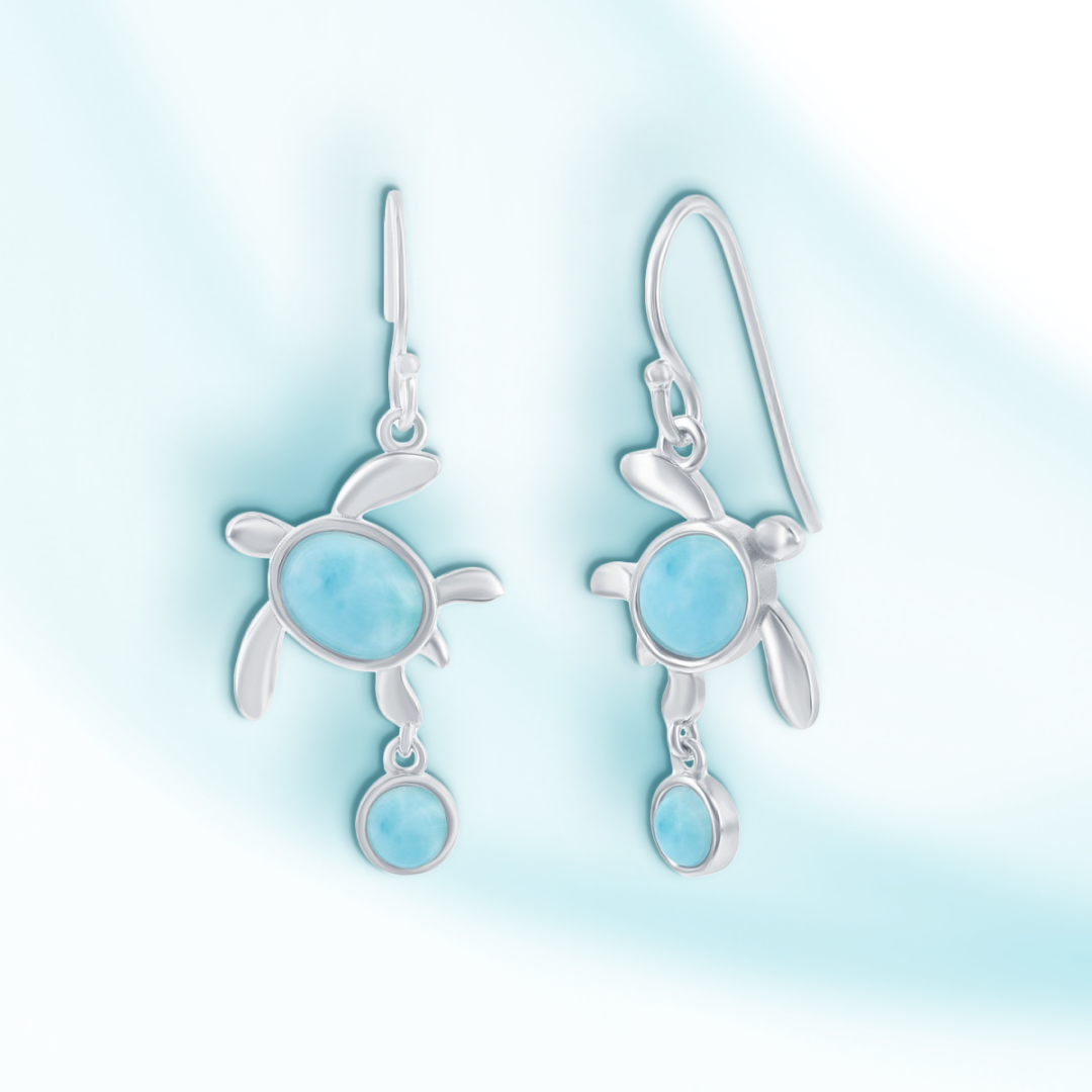 Tropical Hatchling Larimar Earrings