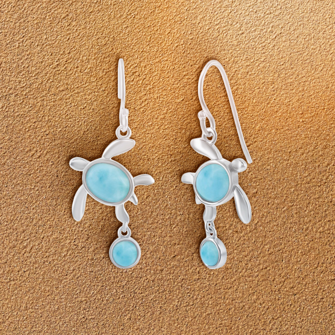 Tropical Hatchling Larimar Earrings