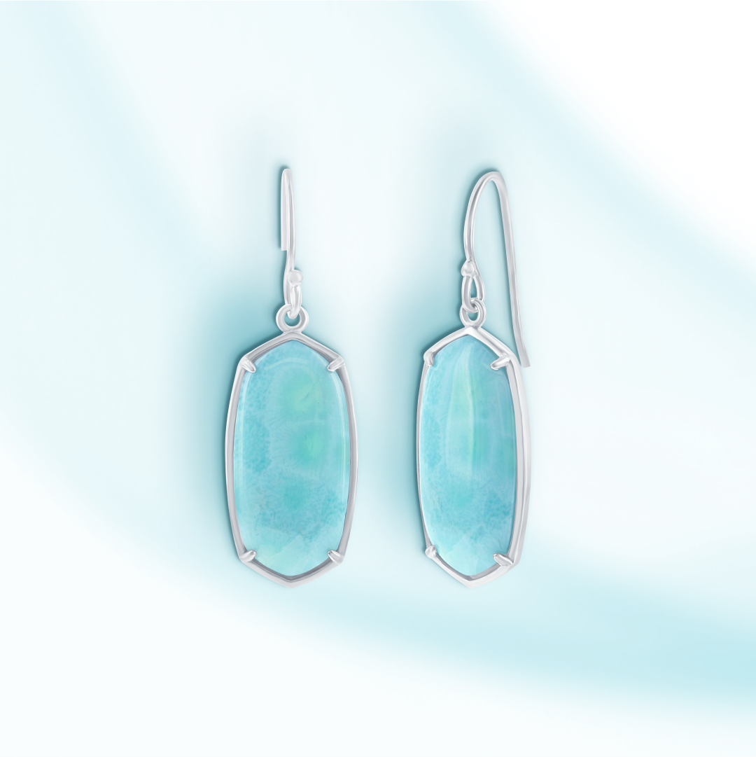 Blue Prism Dangle Earrings