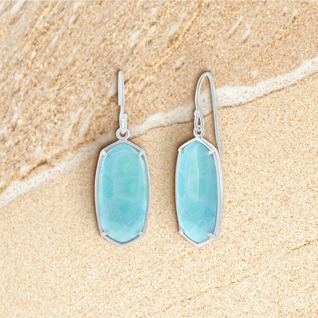 Blue Prism Dangle Earrings