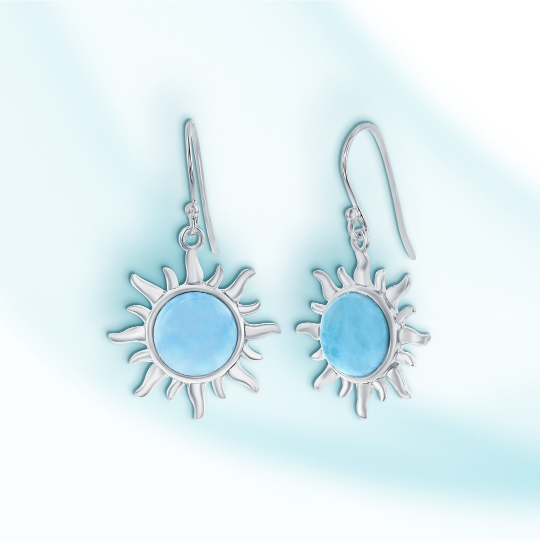 Caribbean Rays Larimar Earrings