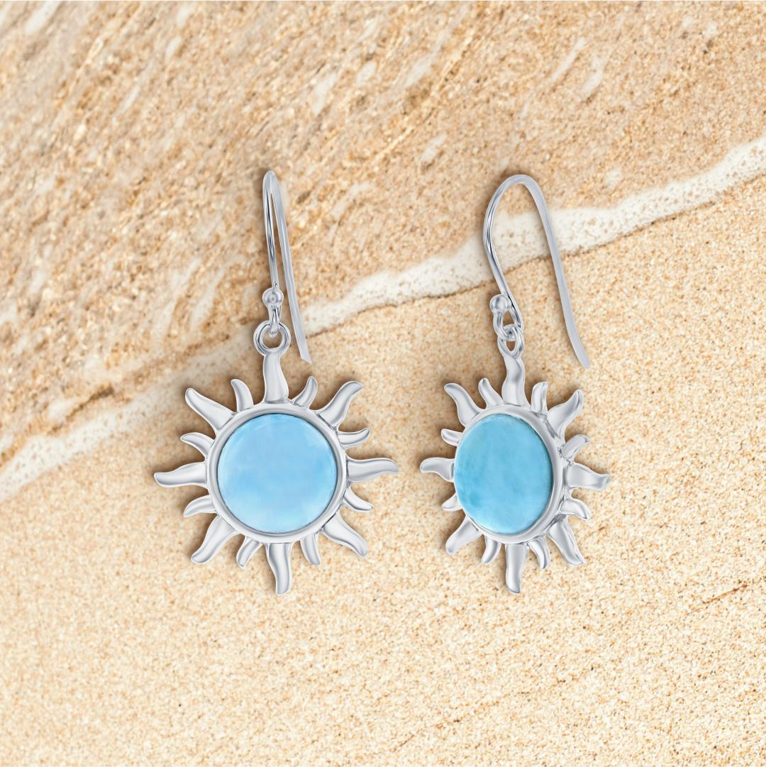 Caribbean Rays Larimar Earrings