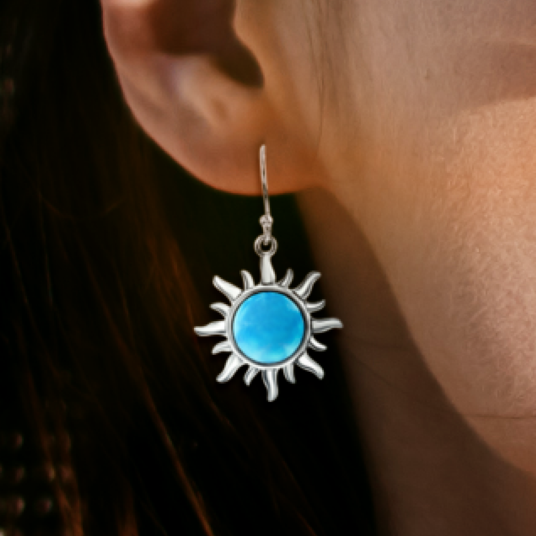 Caribbean Rays Larimar Earrings