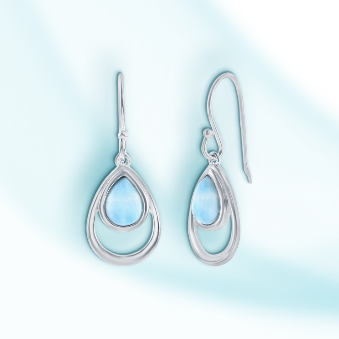 Atlantis Tears Larimar Earrings