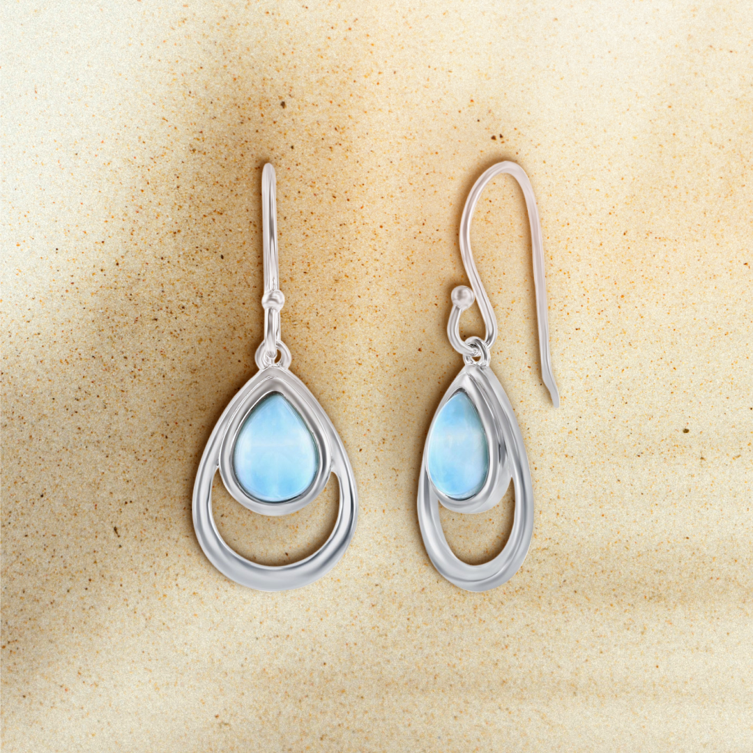 Atlantis Tears Larimar Earrings