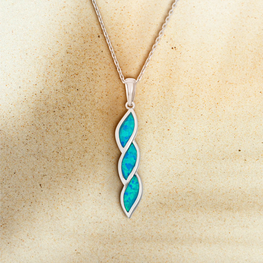 Ocean Waves Opal Pendant