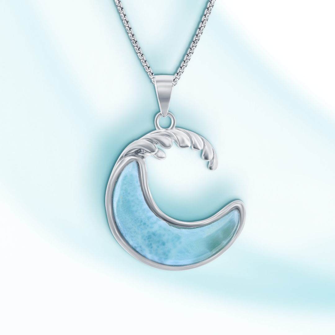 Caribbean Surf Larimar Pendant