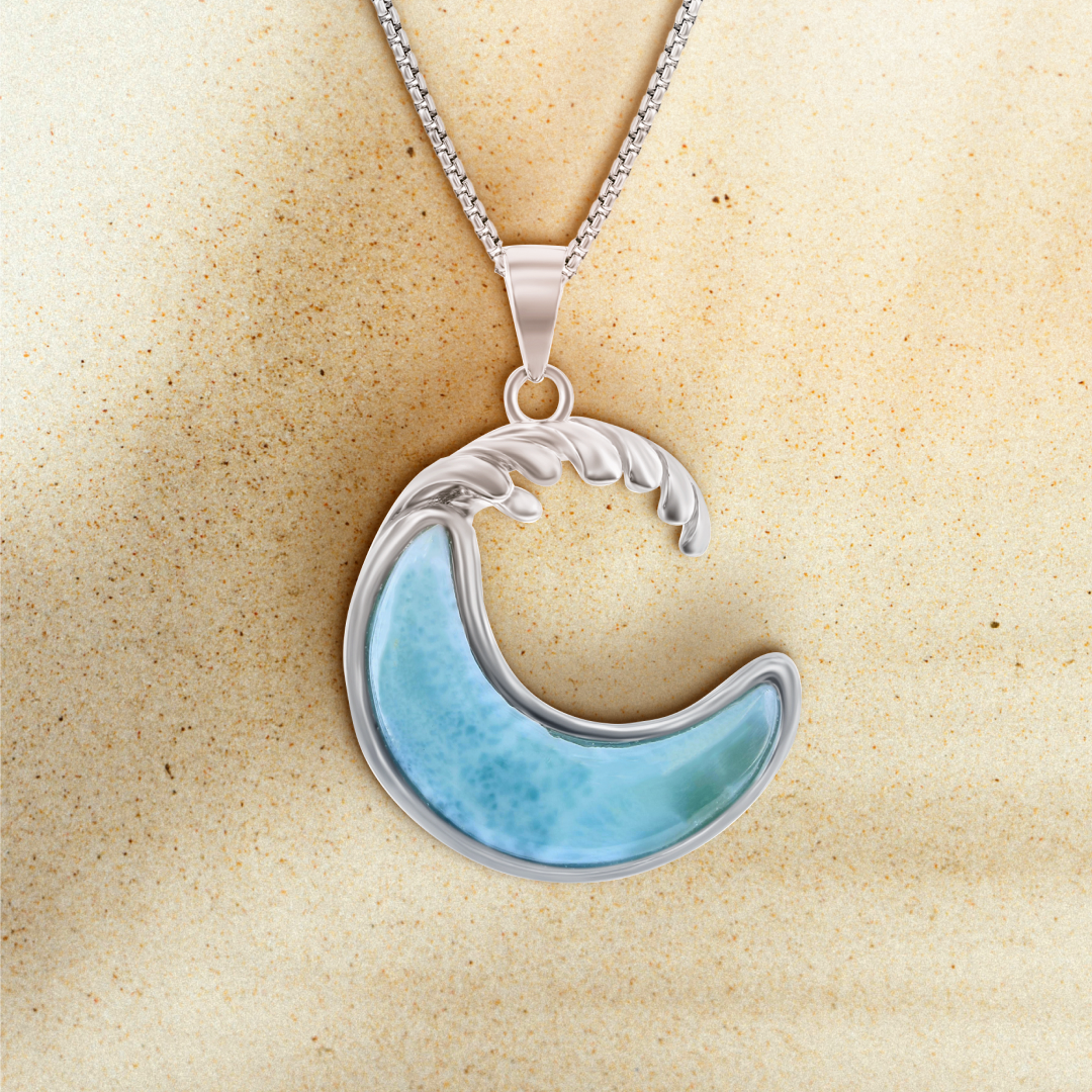 Caribbean Surf Larimar Pendant