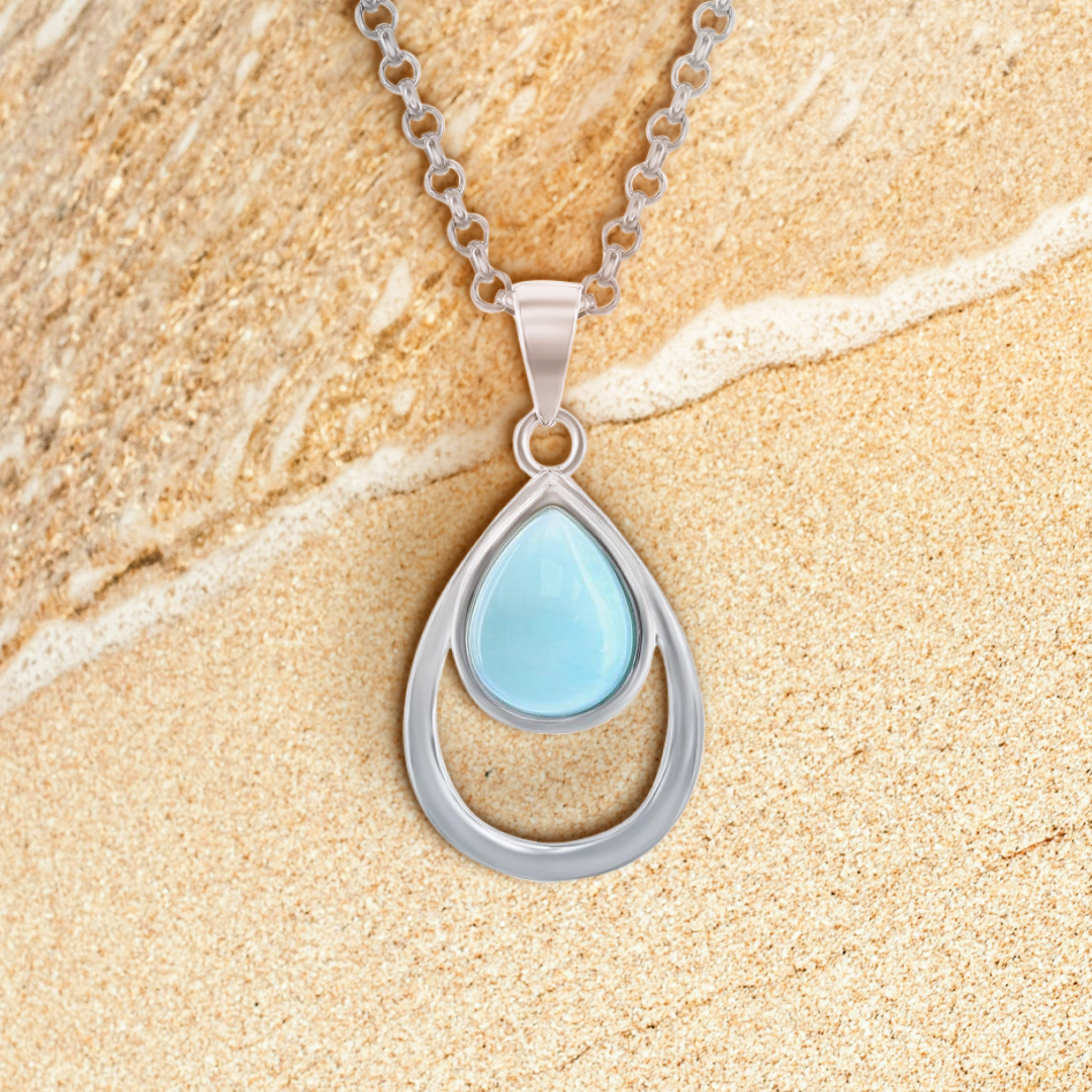 Caribbean Cascade Larimar Pendant