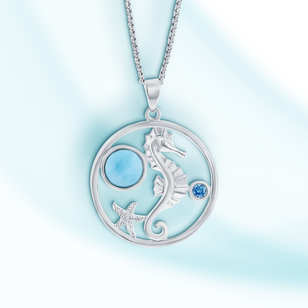 Aquatic Grace Seahorse Pendant