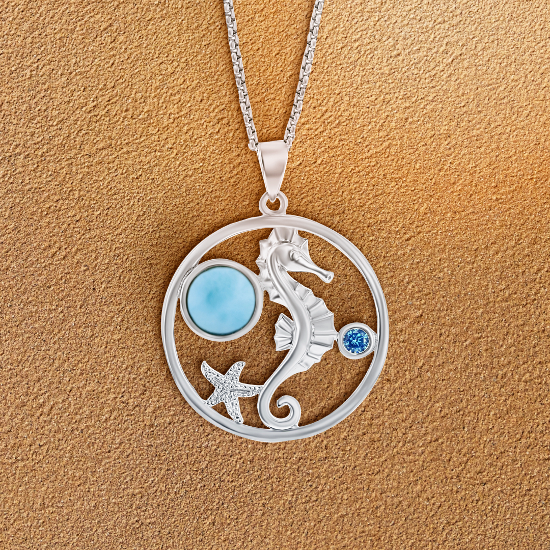 Aquatic Grace Seahorse Pendant