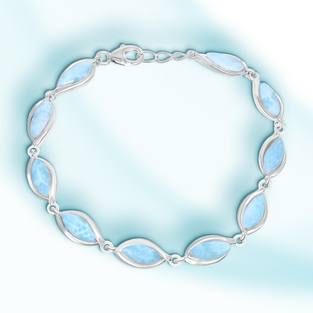 Azure Cascade Larimar Bracelet