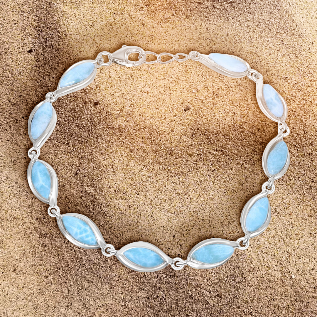 Azure Cascade Larimar Bracelet