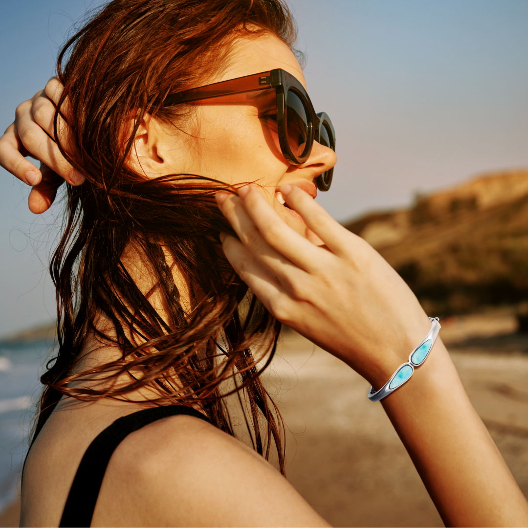 Tropical Tides Larimar Bangle