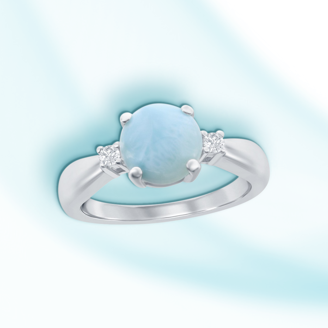 Ocean's Crown Larimar Ring