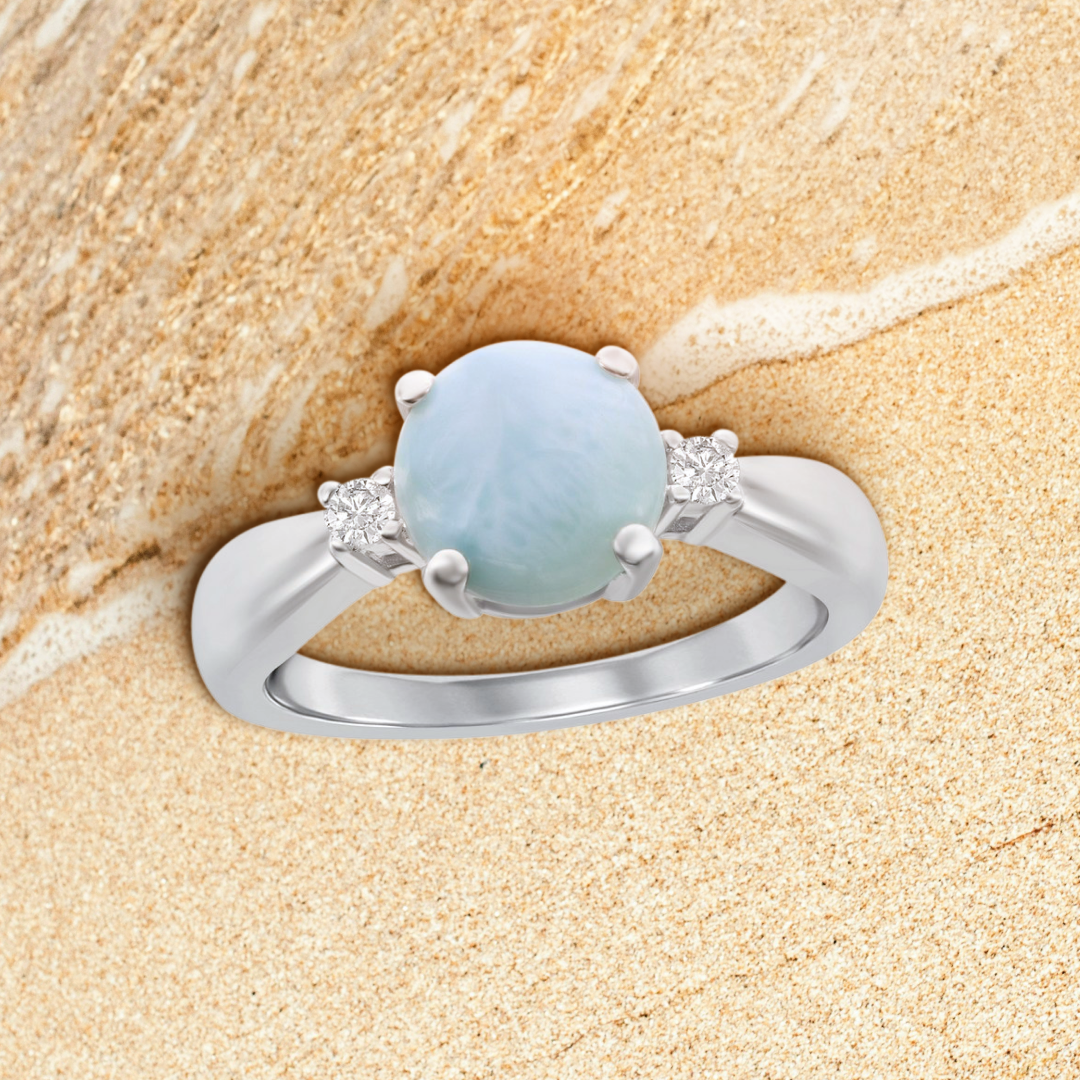 Ocean's Crown Larimar Ring