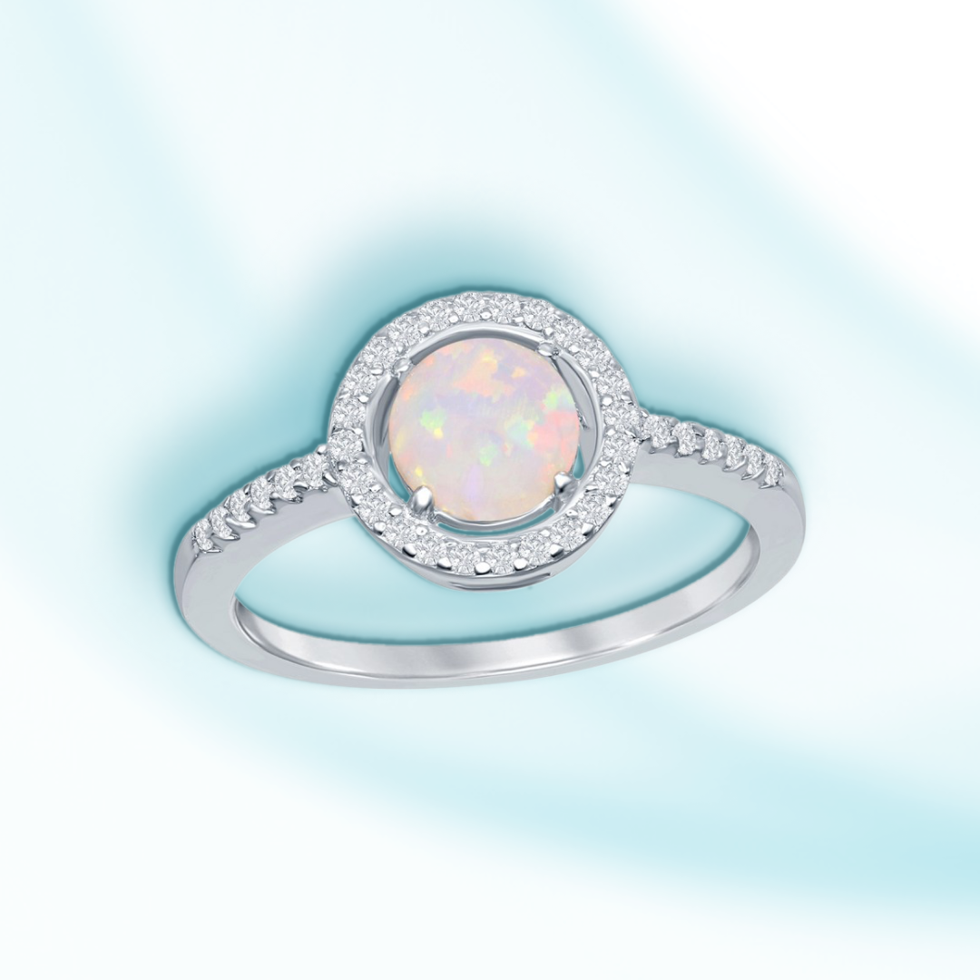 Aurora's Crown Opal Ring