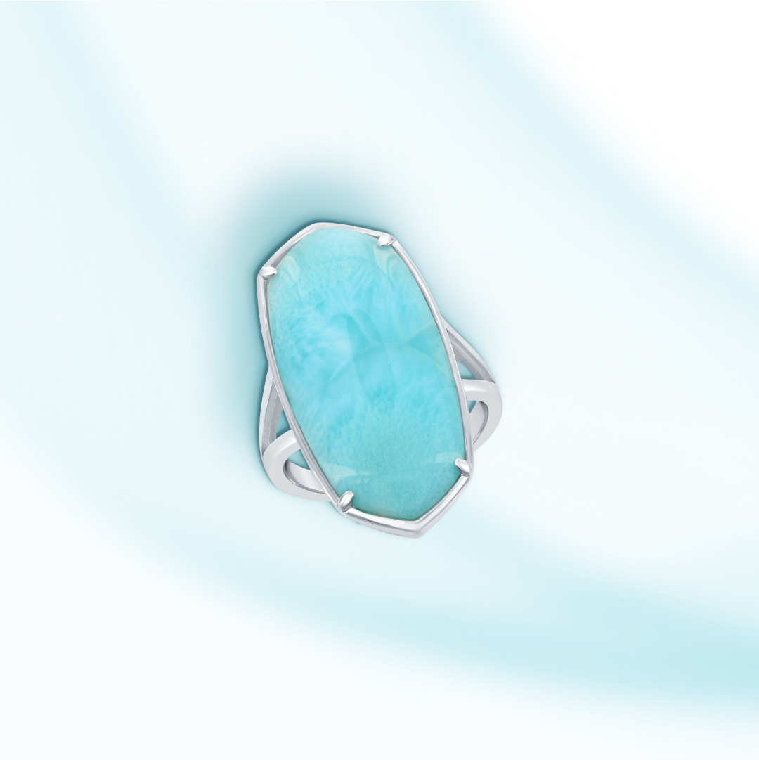 Azure Prism Larimar Ring