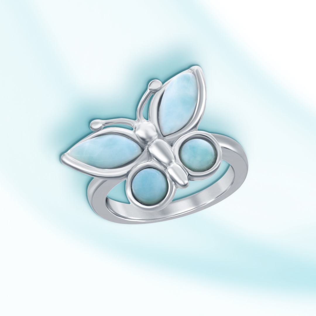 Tropical Flutter Larimar Ring