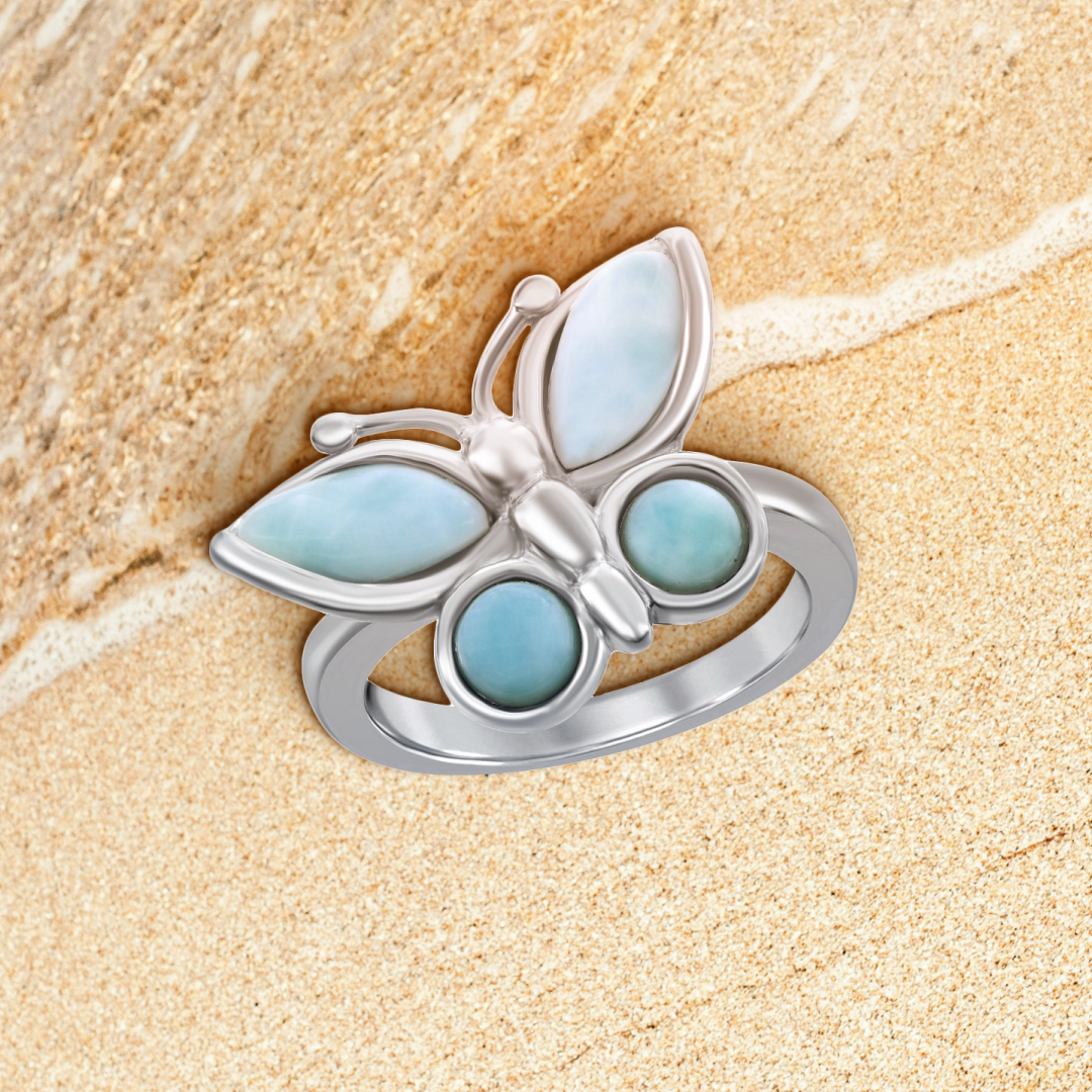 Tropical Flutter Larimar Ring