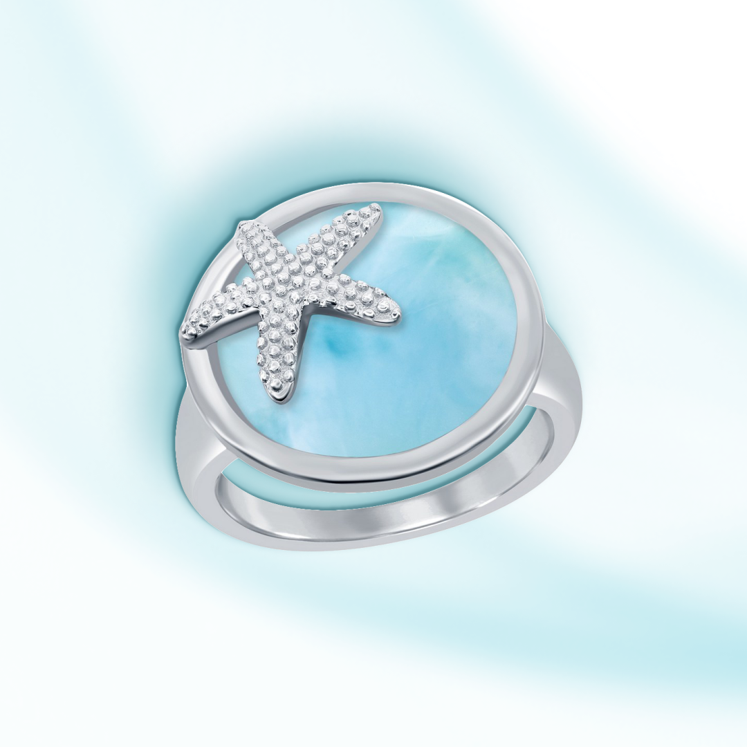 Ocean Star Larimar Ring