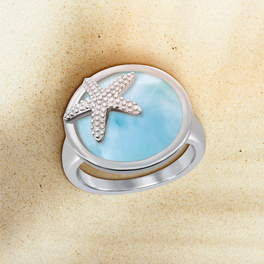 Ocean Star Larimar Ring